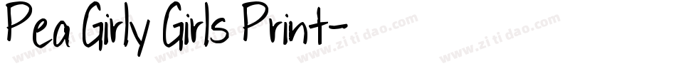 Pea Girly Girls Print字体转换